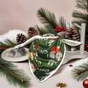 2 x Christmas Dog Bandanas,Reflective Dog Bandana for Night Safety,Adjustable Santa Claus Dog Scarf Triangle Boy and Girl Pet Scarves for Medium Dogs,Green,M