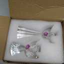 HDCRYSTALGIFTS Set 2 Crystal Angel Figurines Collectibles Gift for Women/Mom Art Glass Christmas Guardian Angel Statues Ornament