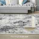 Washable Rug 5x7 Area Rugs for Living Room: Modern Abstract Neutral Soft Carpet for Bedroom Dining Room Under Kitchen Table Home Office Decor - Grey