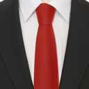 Black Ties For Men Solid Color Formal Neckties 3.15" (8CM) Men's Ties (Red)