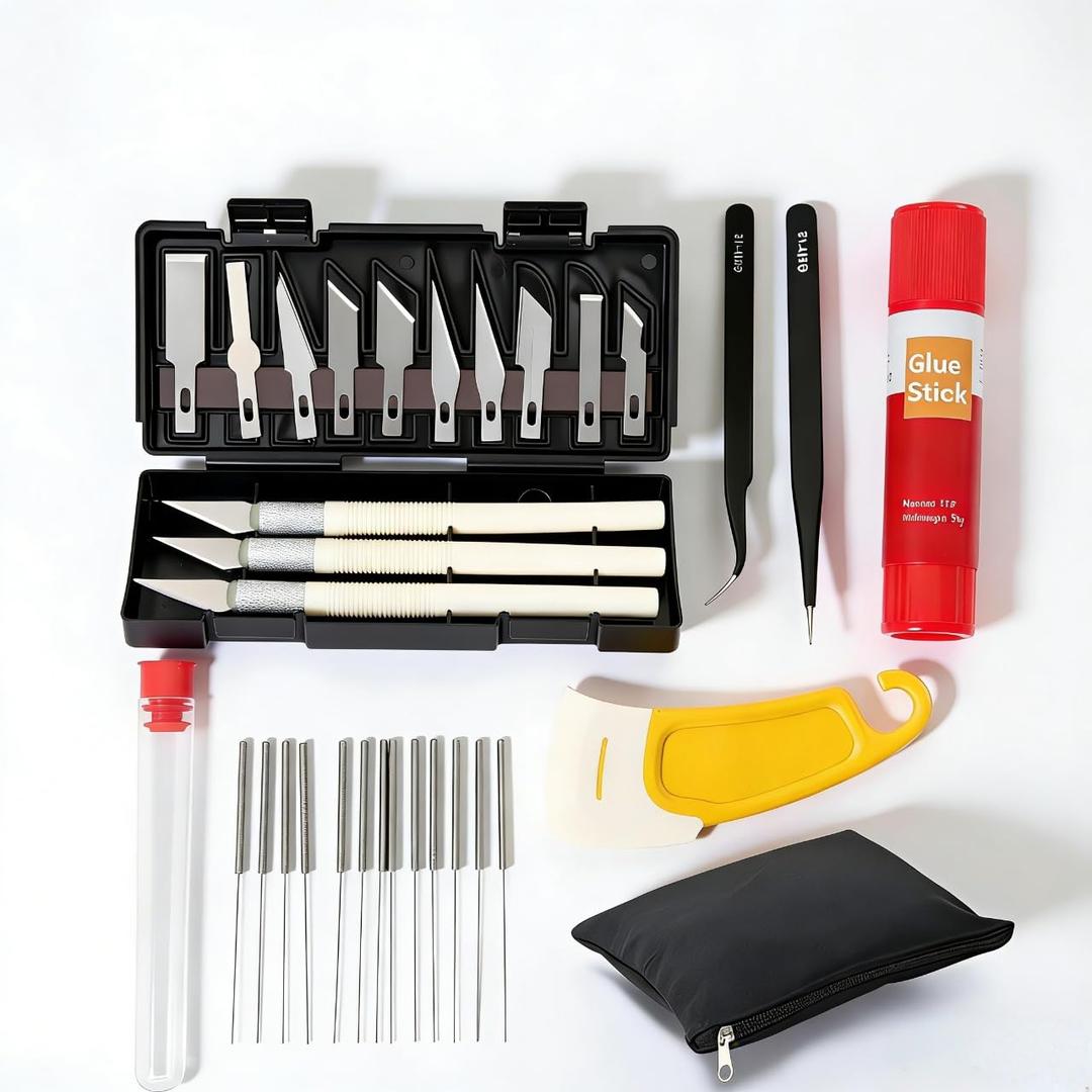 28Pcs 3D Printing Accessory Tools with Tool Bag for 3D Printer Modeler Basic Tools Diverse 3D Print Nozzle Cleaning Kit Mini Rotary Tool 3D Printer Tools for Remove/Trim (28, Medium Size)