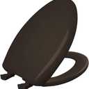 Bemis Classic Colors Slow Close Toilet Seat, Easy Clean Hinges and Durable Plastic Seat, Made in USA, Elongated, Espresso Brown