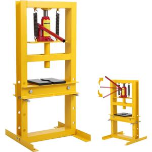 6Ton/13000LBS Hydraulic Press Machine,h Frame Portable Hydraulic Shop Press,Heavy Duty Bearing Presses with Movable Plate for Garage and Workshop,4 Adjustable Height