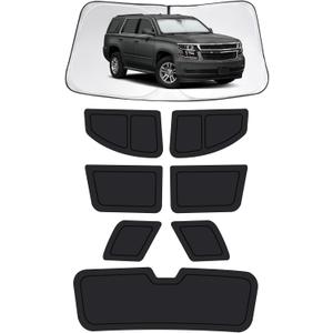 Car Window Shades for Chevrolet Tahoe 2015-2020, Full Car Window Covers for Privacy, Sunshades for Tahoe Front Rear Windshield Side Windows to Block UV and Protect Privacy(8pcs)
