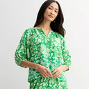 Women's Farmers Market 3/4-Sleeve Woven Top XL