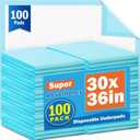 VISRIE 100Pcs 30 x 36Bed Pads Disposable Adult, Incontinence Bed Pads, Super Absorbency Chucks Pads Disposable, Chucks Underpads Extra Large, Pee Pads for Adults, Pets & Kids, Puppy Training Pads