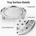 Stainless Steel Steamer for Cooking Multipurpose Steaming Rack Stand for Stock Pot, Pressure Cooker & Canning - Ideal for Tamales, Vegetables, Baking & Daily Cooking Needs