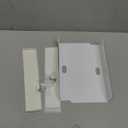 Wisfame Small Floating Shelves, 9" Adhesive Wall Shelf with Cable Hole, No Drilling, Metal Display Ledges for Living Room, Bedroom, Bathroom (Glossy White, 2 Pack)