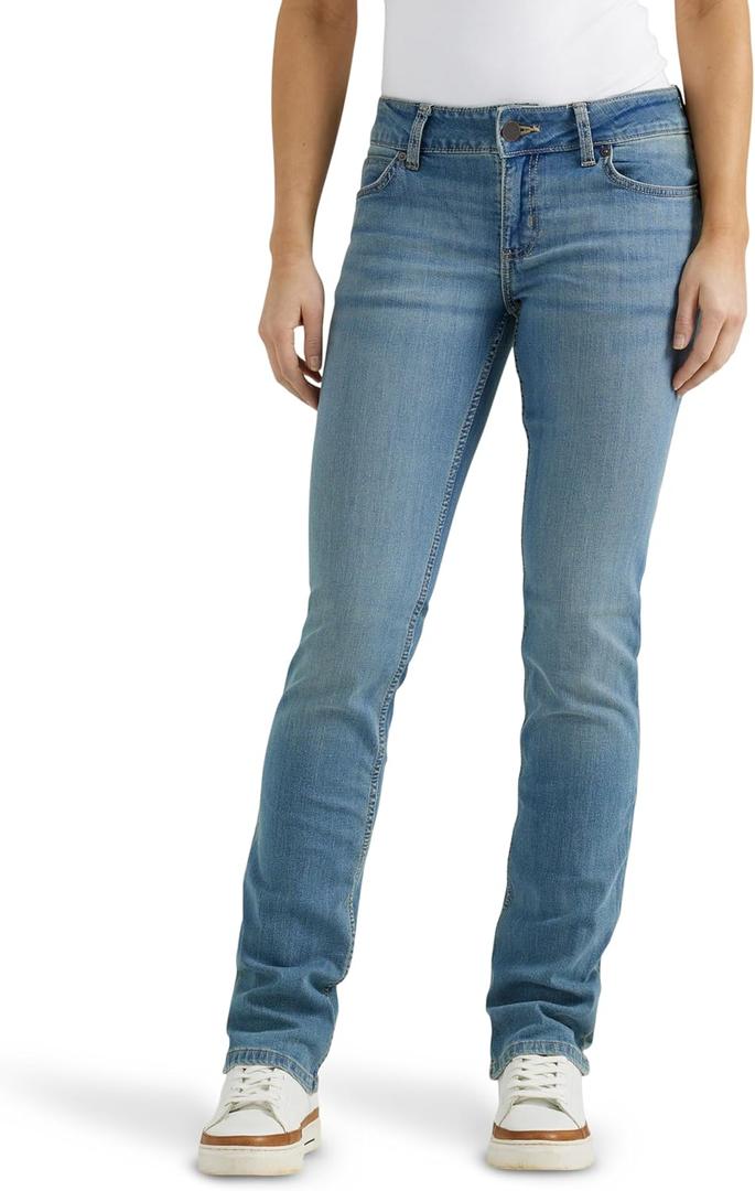 Wrangler Women's Straight Leg Jeans (Blue), 3/4 X 32