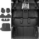 Xipoo Cargo Mat Compatible with 2020-2025 Toyota Highlander Floor Mat Trunk Mat Replacement for 20-25 Highlander Accessories (Fit 2020-2025 Toyota Highlander,Cargo Mat with Backrest Mat+Floor Mats)