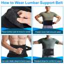 Back Brace for Lower Back  Adjustable Lumbar Support Belt with Breathable Fabric & Lumbar Pad, Fits 3539 Waist, for Men & Women, Ideal for Work, Exercise, Heavy Lifting & Daily Use