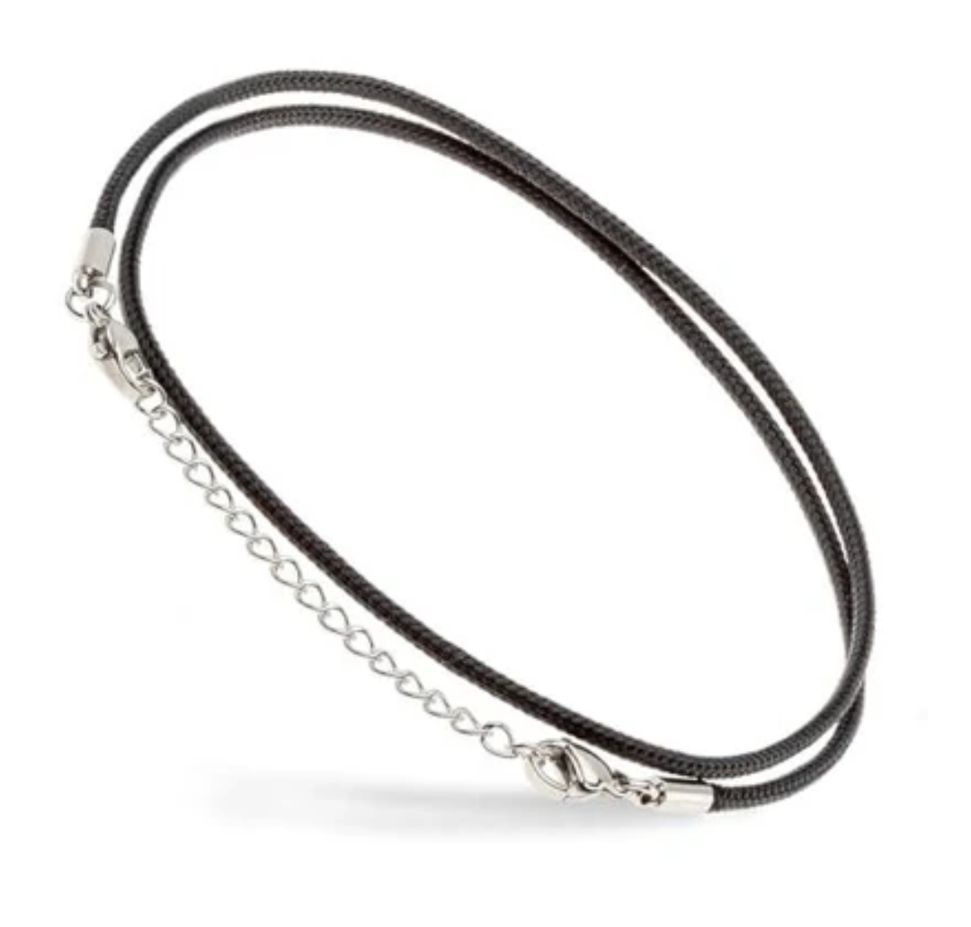 Motti Way Anklet Bracelet For Women, Water Resistant Nautical Black Rope Anklet, Stainless Steel Chain Adjustable Bracelet, Surfer String Foot Jewelry Women