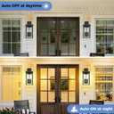 Tewei 22'' Large Dusk to Dawn Outdoor Porch Light Fixture, 2 Pack Modern Black Exterior House Lights, Waterproof Outdoor Wall Sconce Lanterns for Porch Sensor Lighting Wall Mount for Patio Garage