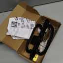 Patio Sliding Door Handle Set with Mortise Lock, Key Cylinder and Keeper, Replacement Handle Lock Set Fits Door Thickness from 1-1/2" to 2-1/4", 3-15/16" Screw Hole Spacing, Keyed, Black