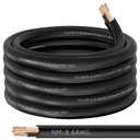 NM-B 6/3 Wire with Ground,25ft 6/3 NM-B Wire Copper 6 AWG 3 Conductor with Ground,Nonmetallic Sheathed NMB Cable,6-3 Residential Indoor Electrical Wiring for Branch Circuit Switche,Outlet,Other Load