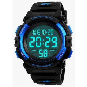Kids Watch,Boys Watch for 3-15 Year Old Boys,Digital Sport Outdoor Multifunctional Chronograph LED 50 M Waterproof Alarm Calendar Analog Watch for Children with Silicone Band, Kids Gift, Blue