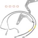 2PCS Front Brake Lines 89710, Extended Stainless Steel Brake Line Compatible with 2008-2015 Ford F250/F350 Super Duty 4-6" Suspension Lift