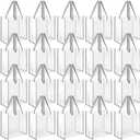 Paterr 20 Pack Plastic Clear Tote Bags 10 x 10 x 4 Inch Stadium Approved Gift Bag with Handles for Women Sports Work Travel