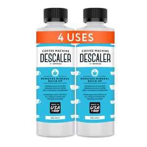 Descaler (2 Pack, 2 Uses Per Bottle) - Made in the USA - Universal Descaling Solution for Keurig, Nespresso, Delonghi and All Single Use Coffee and Espresso Machines