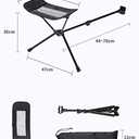 Universal Camping Chair Foot Rest Ottoman Folding Attachable Leg Rest Recliner Lazy Retractable Accessories for Retractable Stool Hammock Beach Chair