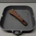 SENSARTE Nonstick Grill Pan for Stove Tops, Versatile Griddle with Pour Spouts, Square Big Cooking Surface, Durable Skillet Indoor & Outdoor Grilling. PFOA Free, 9.5 Inch (Gray Granite)