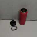 koodee Insulated Water Bottle, 18 oz Stainless Steel Double Wall Vacuum Wide Mouth Sport Bottle with Leakproof Spout Lid (Fuchsia Red)