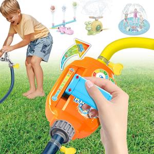 2 x Water Valve for Sprinkler Toys, Adjustable Water Flow Pressure Control Toy, New Creative Ways to Play, Kids Water Splash Pad & Sprinkler Accessories with 2M Hose for Fun Summer Outdoor Games
