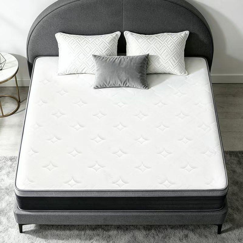 Queen Size Mattress in a Box 60x80 Inch 10 Inch Soft Pocket Spring Mattress Hotel Quality Quiet Support Polyester Cover Foam Filled