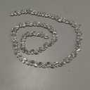 1 Yard Rhinestone Trim Diamond Crystal Rhinestone Chain Sparkly Rhinestone Applique for Wedding Party Decoration & Bridal Costume Embellishment Clothing Accessories (silver-2)