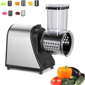250W Electric Cheese Grater, Salad Maker for Home Kitchen Use, Cheese Grater Electric for Cheeses, Fruits, and Vegetables