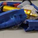 Yonligonju Brake Bleeder Kit with Hand Vacuum Pump with Gauge Adapters Automotive Brake Fluid Bleeding Set for Bike Car Truck (Blue)