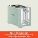 BELLA 2 Slice Toaster with Auto Shut Off - Extra Wide Slots & Removable Crumb Tray and Cancel, Defrost & Reheat Function - Toast Bread, Bagel & Waffle, Sage