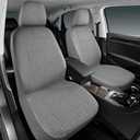 Road Comforts Car Seat Covers for Front Seat, Low Back Heavy Duty Breathable Flax Seat Protector, Airbag, Not Seat Belt Compatible, Washable Seat Cover Fits for Most Cars, Trucks, SUVs, Vans Gray