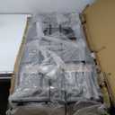 Deco 79 Metal Floral Indoor Outdoor Tall Folding 4 Shelf Bakers Rack, 25" x 12" x 68", Black