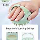 HEETA Scalp Massager with Soft Silicone Bristles for Hair Growth, Dandruff Removal, and Scalp Relaxation Shampoo Brush for Wet or Dry Hair (Green)