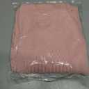 Womens 2 Piece Lounge Sets Long Sleeve Ribbed Knit Casual Top Wide Leg Pants Matching Set Spring Fall Outfits (Pink, L)
