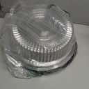 10 Pack Heavy Duty 12-Inch Catering Trays with Clear Lids Durable PET Plastic Round Serving Platters for Party, Sandwich, Veggie & Dessert Displays