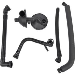 GELUOXI 11617501566 5Pcs PCV Crankcase Vent Valve Breather Hose Kit Replacement for BMW E46 3 SERIES E39 E60 X3 X5 PCV Valves #11157532649 11611432559 11617504535 11617504536