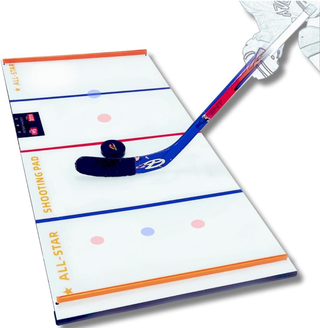 Potent Mini Dangler Smart Hockey Trainer – Interactive Stickhandling Training Aid for Beginners - Sensor Puck Technology, Dynamic Drill Modes, Wireless Setup & Upgraded Synthetic Ice Pads