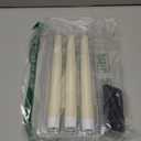 GenSwin Flameless Taper Candles with Remote Timer, Real Wax LED Flickering Candlesticks Battery Operated 3D Wick for Wedding, Party, Home(Ivory, 9.84", Set of 3)