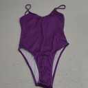 Zando Purple Swimsuits for Women Ribbed Womens One Piece Swimsuit Tummy Control Womens Slimming Swimsuits for Women One Piece Bathing Suit Women Swimwear Modest One Piece Swim M