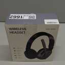 COSMUSIS Trucker Bluetooth Headset, Wireless Headsets with Noise Cancelling Microphone, 50+Hrs HD Talktime Bluetooth Headphones with Detachable Earpad/Single+Dual Mode for Office/Driving/Home (Silver)