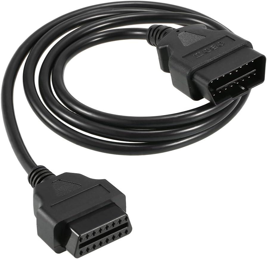 OBD2 Extension Cable 16pin Male to Female Diagnostic Extender Cable for OBD2 Scan Tool Compatible for All OBD2 Vehicles (5ft/1.5m)