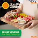 Riveira Acacia Wood Cutting Board  Versatile and Durable: Set Of 3 Pcs Rectangular Wooden Cutting Board  Natural Wooden Cutting Boards For Kitchen  Complete Acacia Wooden Chopping Board