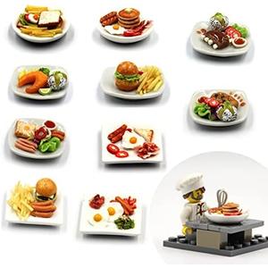 Mixed 10 Assorted Breakfast Set - Miniature Food, Tiny Food for Decoration Dollhouse, Doll House, Diorama (Scale 1:24, 1/24)