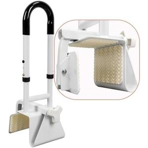 HEPO Adjustable Bathtub Grab Bars for Seniors, Bath Safety Grab Bar with Anti-Slip Cover for Elderly, Height and Width Adjustable