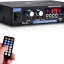 AK35 200W Dual Channel Bluetooth 5.0 Stereo Audio Amplifier Receiver, with USB, SD Card Input, Bass & Treble Control, Wide Compatibility