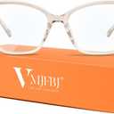 Blue Light Glasses for Woman, Fashion Cat Eye Anti Blue Light Blocking Glasses Women, TR90 Lightweight Computer Glasses for Gaming & Screen Use, Reduce Eye Strain & Improve Sleep, Champagne