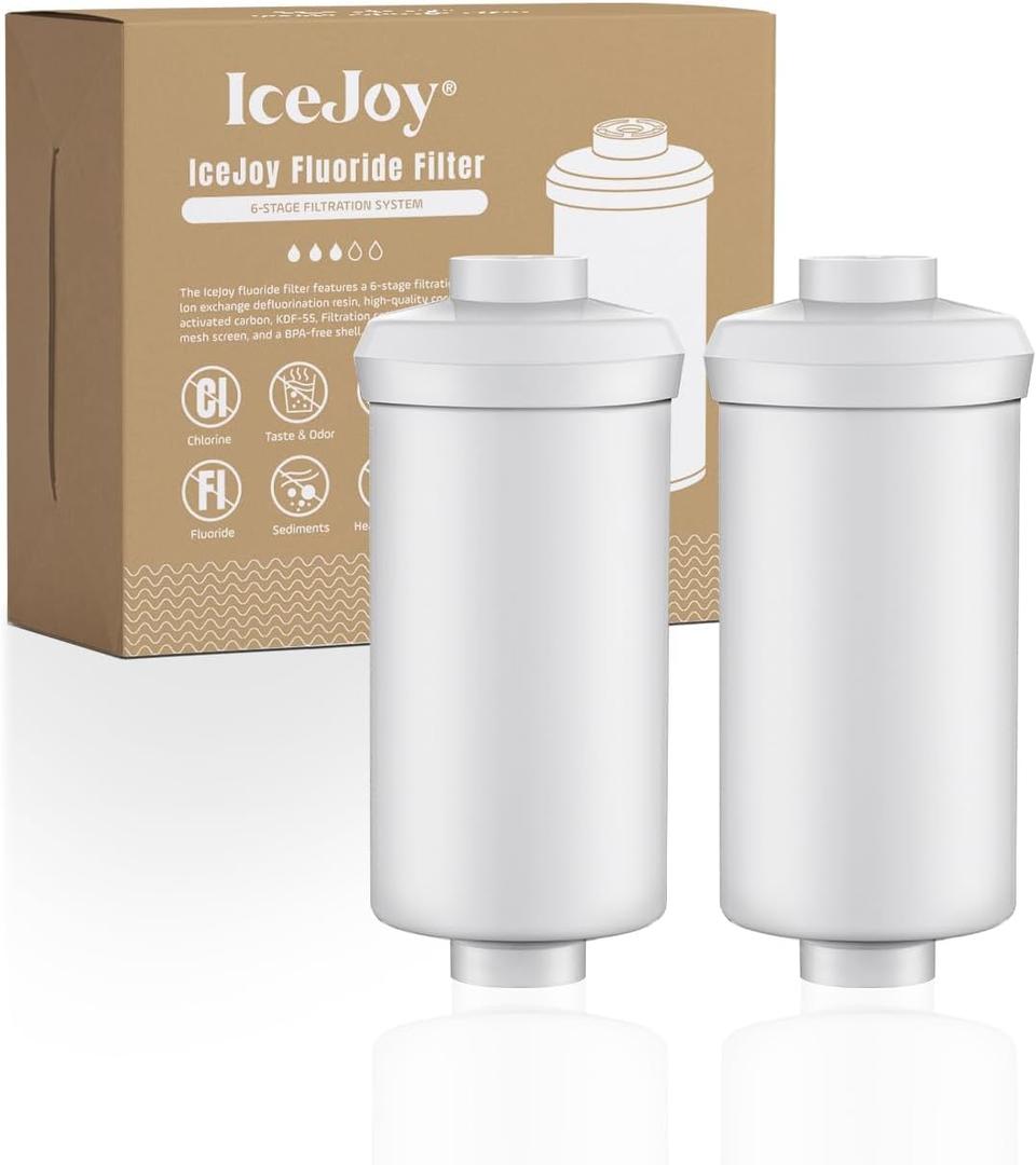 IceJoy 6-Stage Filtration Water Filters(Set of 2) for Water Filter System - Replacement for Berkey PF-2 Fluoride Filters, Berkey and Other Gravity Water Filter System, NSF/ANSI 42 Certification
