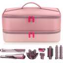 Travel Hair Dryer Case for Shark FlexFusion, Portable Hair Tools Bag, Double-Layer Storage Carrying Case for Shark FlexStyle Blow Dryer, FlexFusion & Fusion Air Straightener Attachments Holder (Purple)